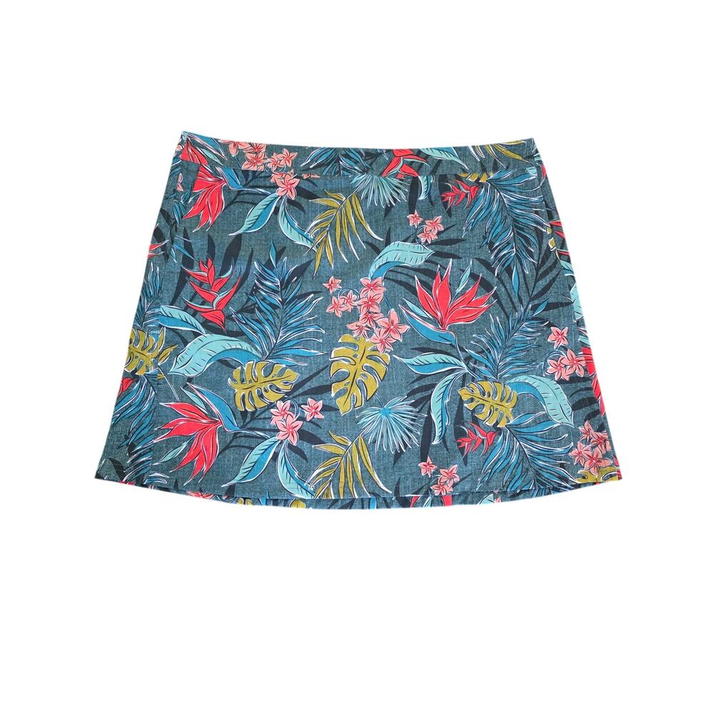 Rip Skirt Vintage Bali Jungle Green Palm Leaf Skirt Size XXL